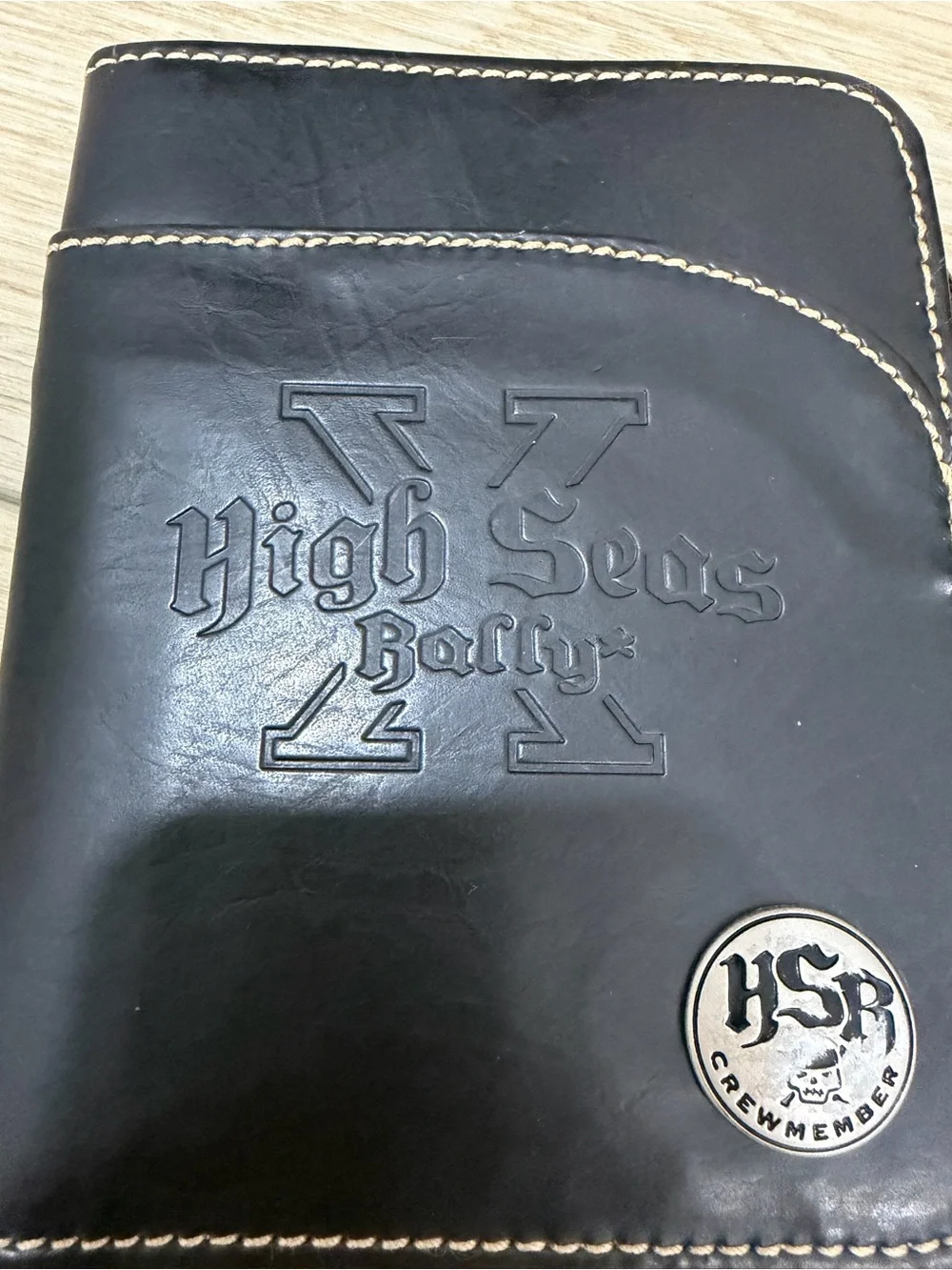 High Seas Rally Set Of 2 Dark Brown Leather Zip Wallet - Men Accessories